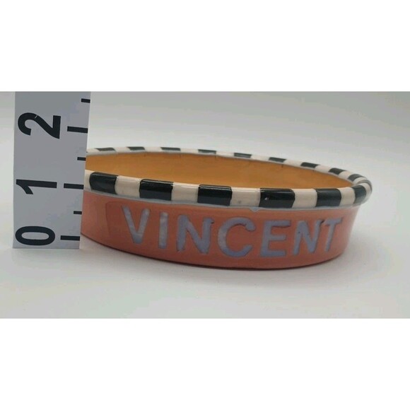 Hand Made Cat Dish Becky Rotter Pottery Vincent The Cat Dish - Picture 7 of 7